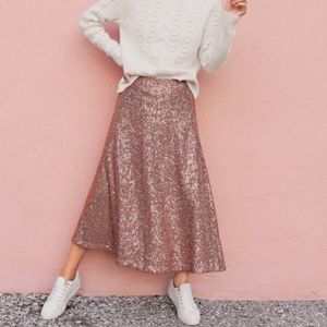 Sequin Midi Skirt